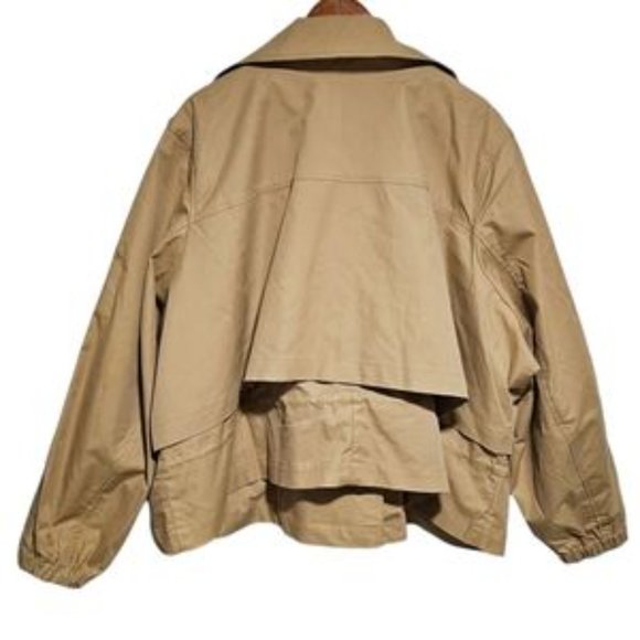 Universal Standard Leonard Cropped Trench Coat Size Small 14/16 NWOT - Picture 4 of 4